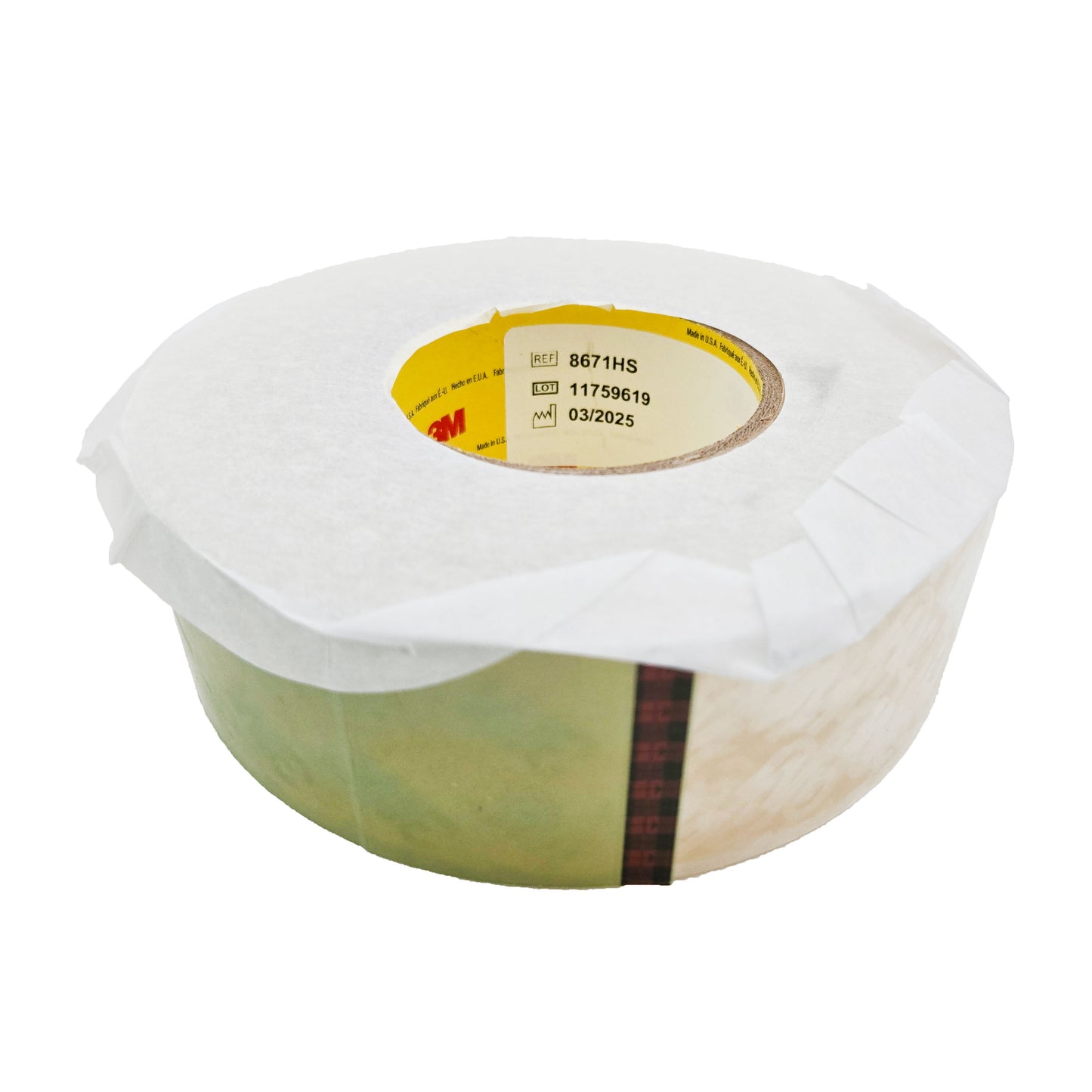 3M 8671 HS Polyurethane Tape – Angled Side View Showing Roll Thickness and Core