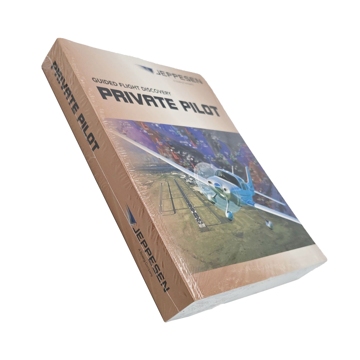 Jeppesen Private Pilot Textbook 7th Edition – Angled View Showing Thickness and Cover Design