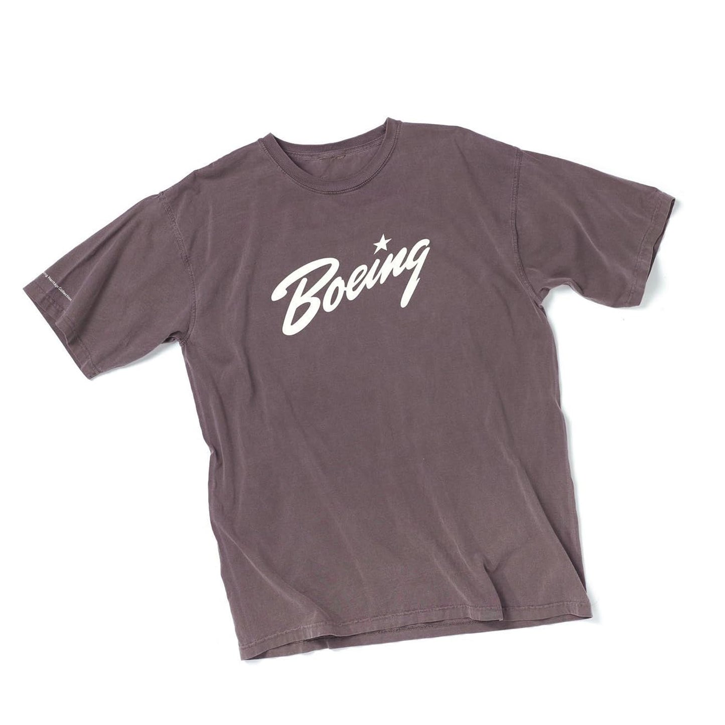 Boeing Script Heritage T-Shirt with vintage Boeing script logo on front