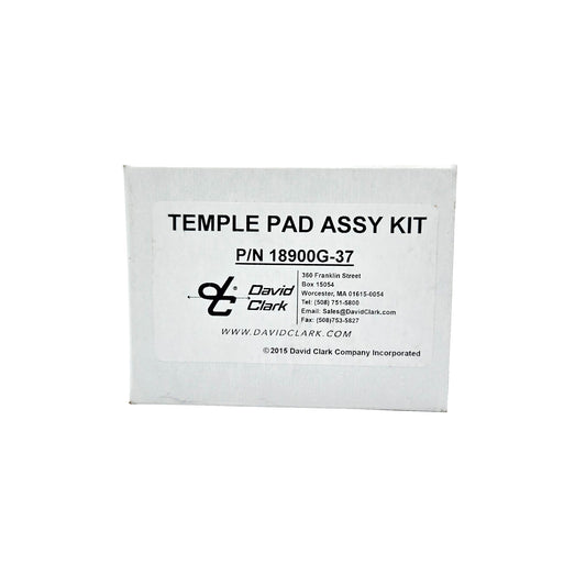David Clark Temple Pad Assembly Kit 18900G-37 – OEM Lightweight Comfort Pads for Aviation Headsets