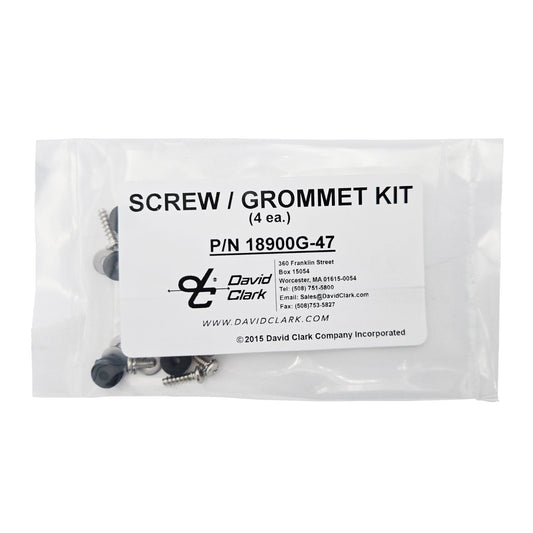 David Clark Screw/Grommet Kit 4-Pack – Front View of OEM Package