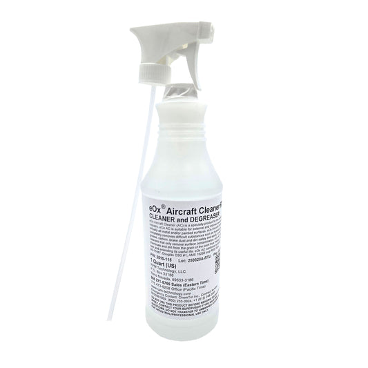 eOx Aircraft Cleaner – Front View with Spray Trigger and Product Label