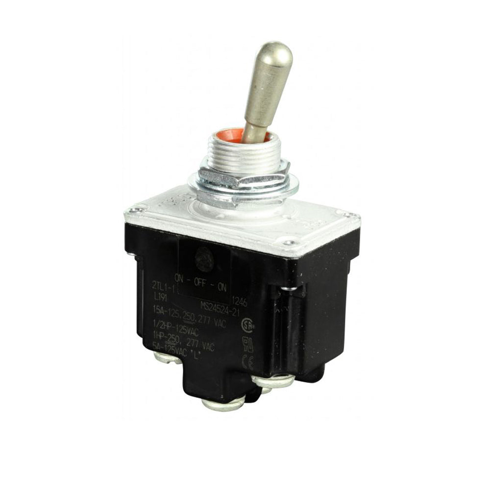 Honeywell 2TL1-1 DPDT ON-OFF-ON Toggle Switch MS24524-21