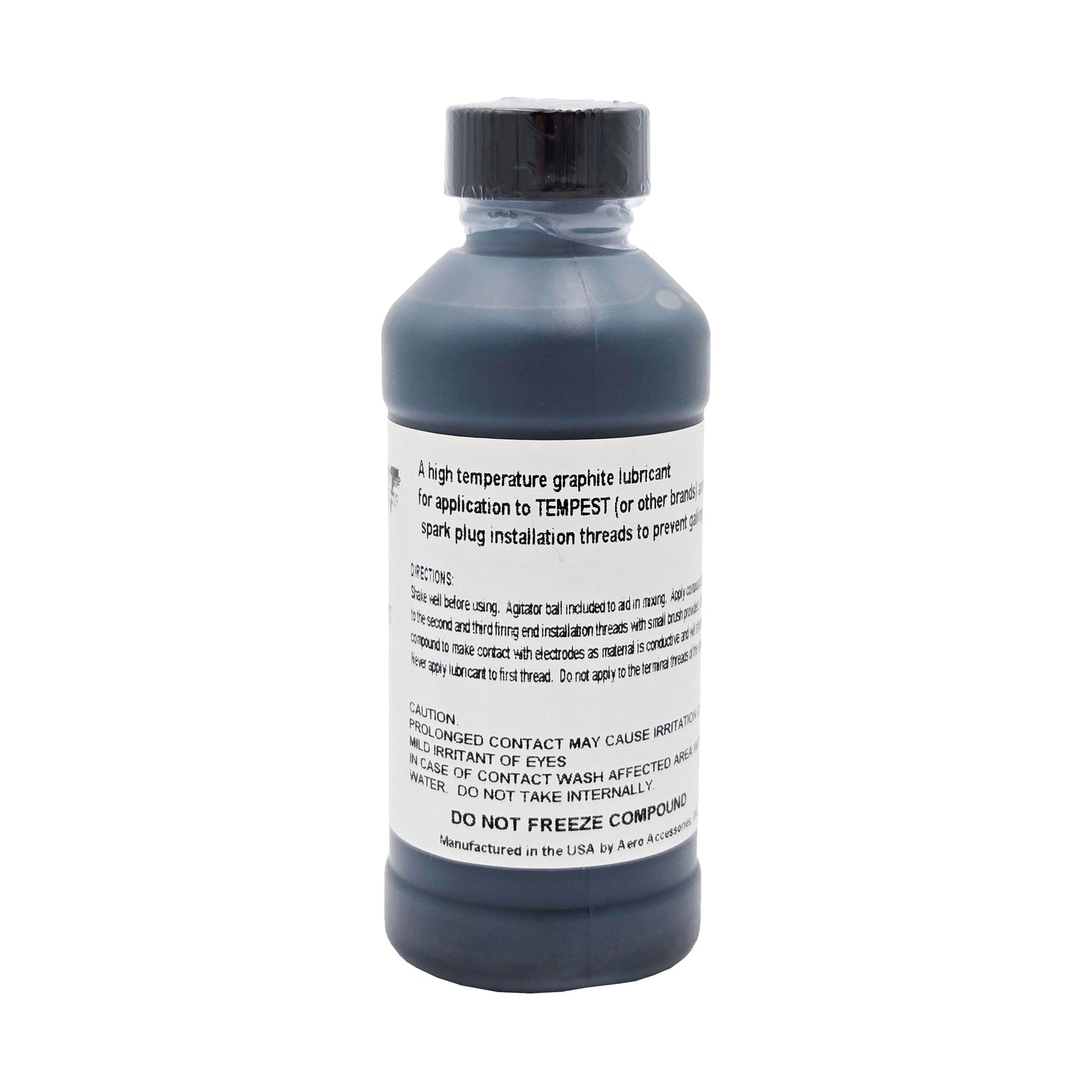 Tempest Anti-Seize Thread Lube 4 oz – Back View Showing Safety and Usage Information