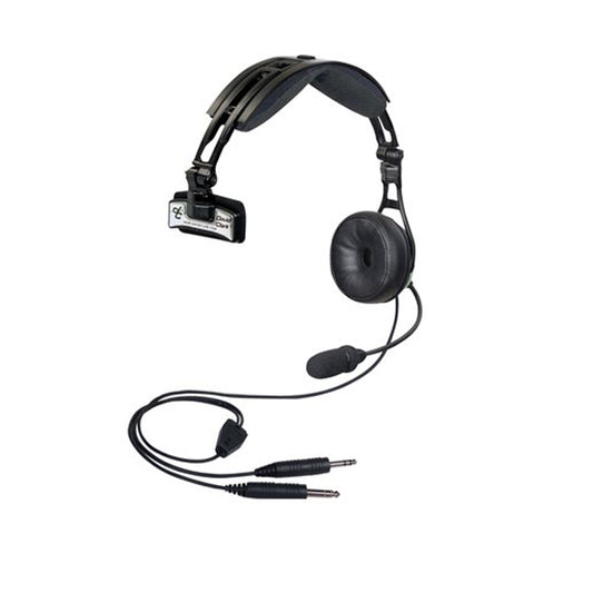 David Clark DC PRO-2 Single Ear Headset 43106G-06 – Dual Plug, Lightweight Passive Aviation Headset with Noise-Cancelling Electret Microphone