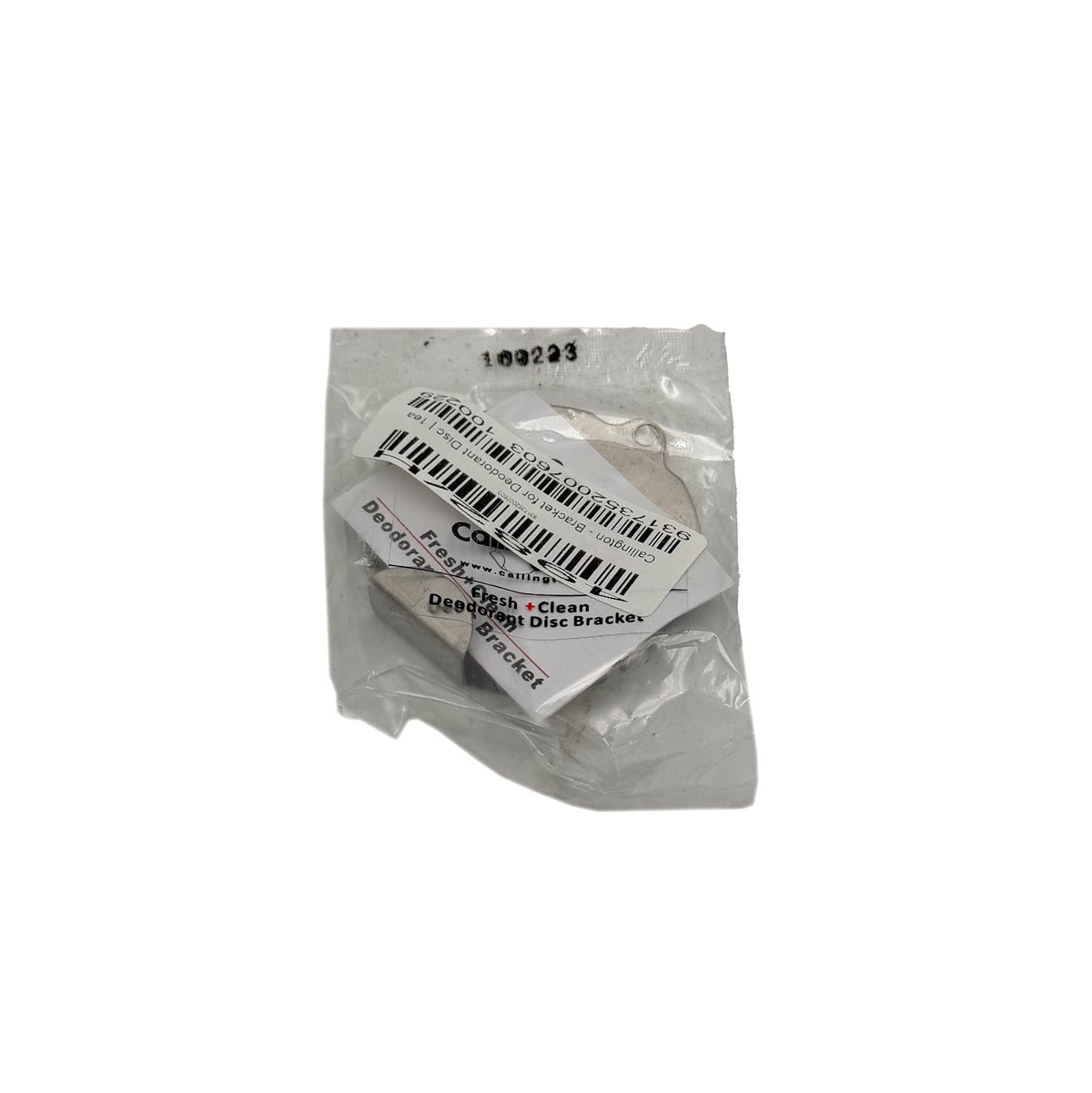 Callington Stainless Steel Holder for Fresh + Clean Deodorant Disc – Aircraft Mount, in package