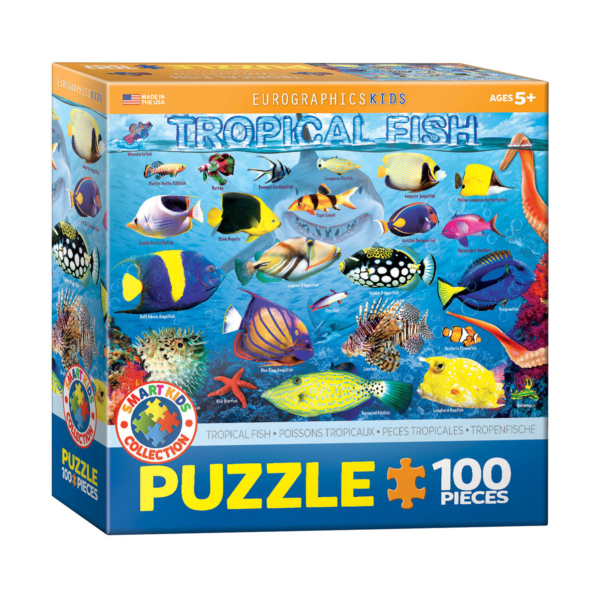 EuroGraphics Tropical Fish 100-Piece Jigsaw Puzzle