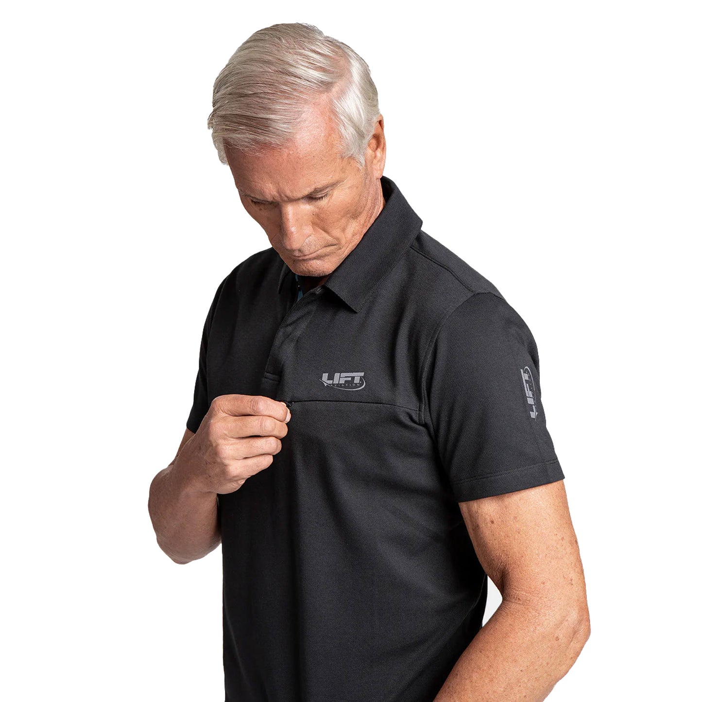 Lift - Contrail Short Sleeved Polo Shirt, Logo