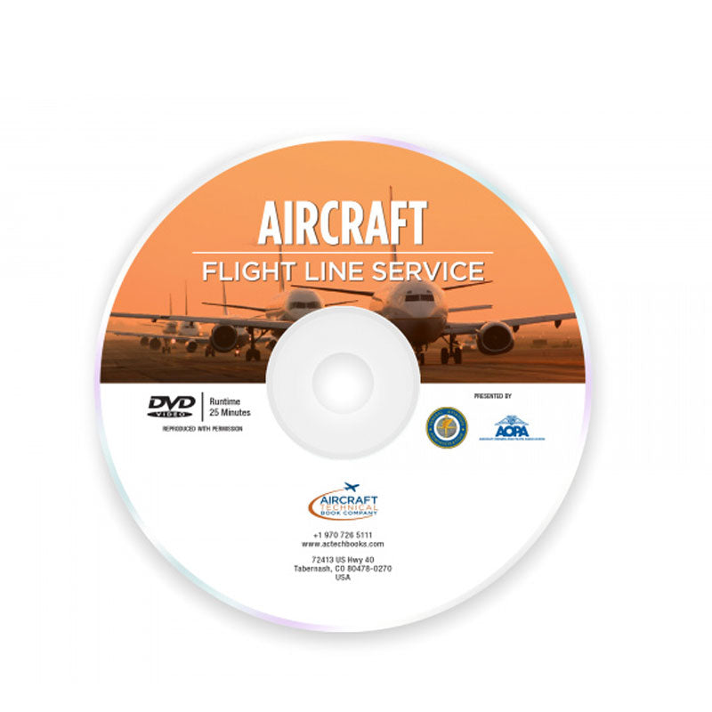 Aircraft Flight Line Service DVD covering aircraft fueling, towing, servicing, and flight-line safety procedures
