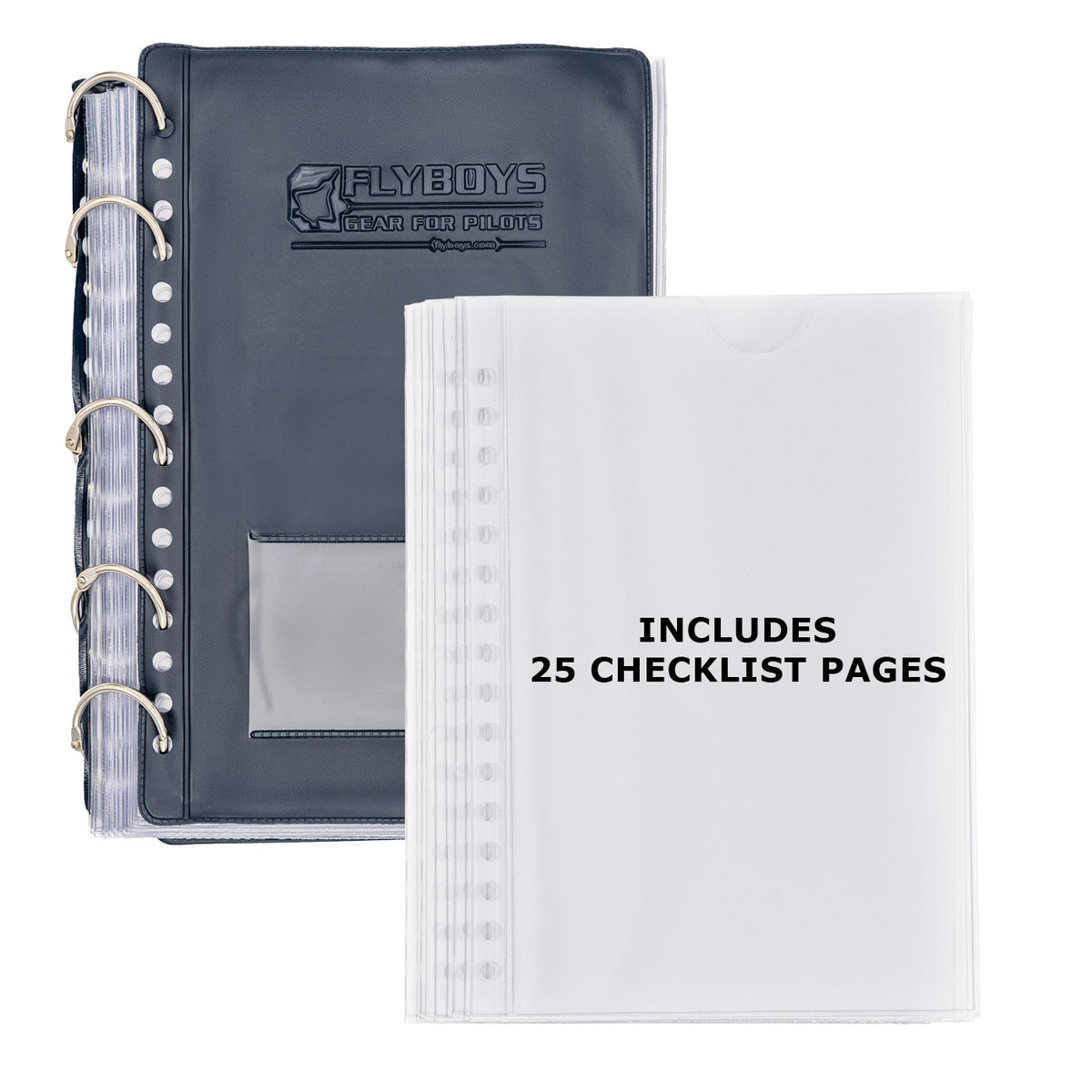 FlyBoys Jeppesen checklist book compact pilot document organizer for flight bags