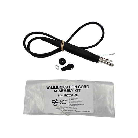 David Clark Comm Cord Kit for H3310, H3320, H3330 Headsets - Part 18028G-08