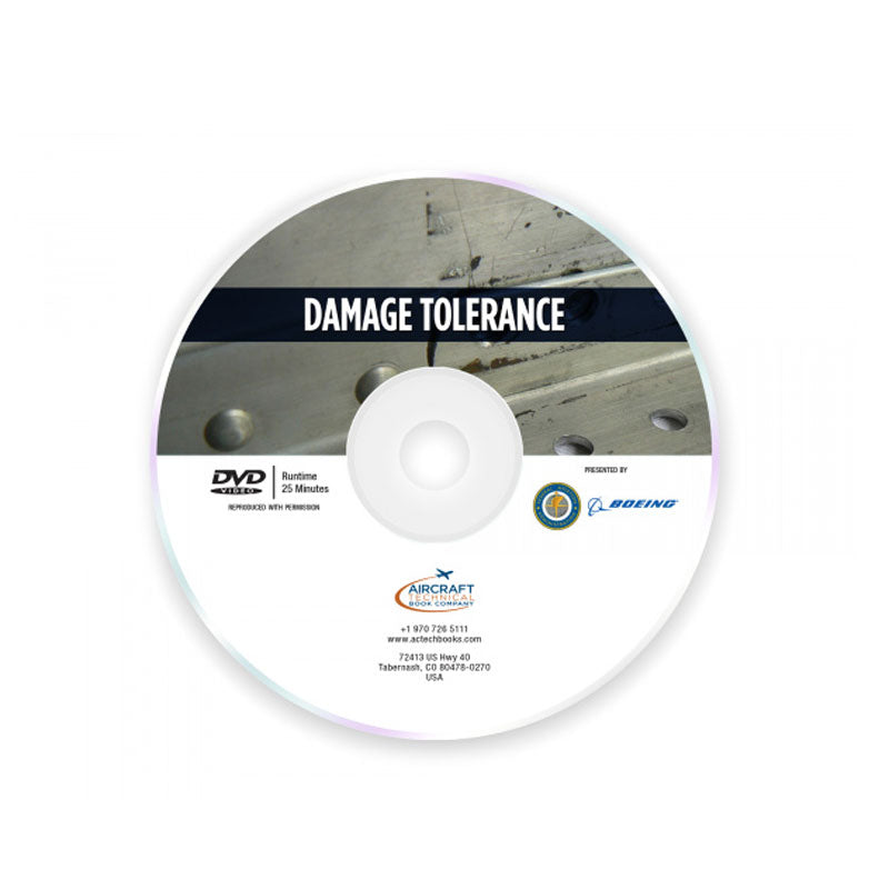 Damage Tolerance DVD covering aircraft structural inspection, fatigue awareness, and maintenance procedures