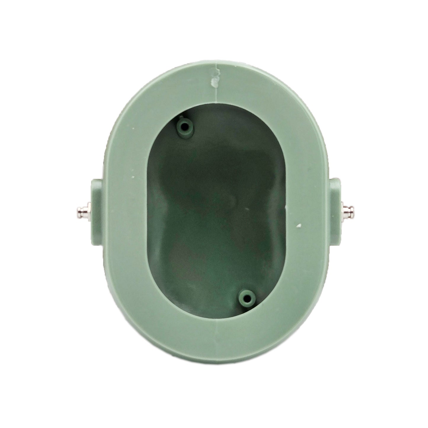 Interior view of David Clark right drilled headset dome 15253P-04 showing internal shell structure and component openings.