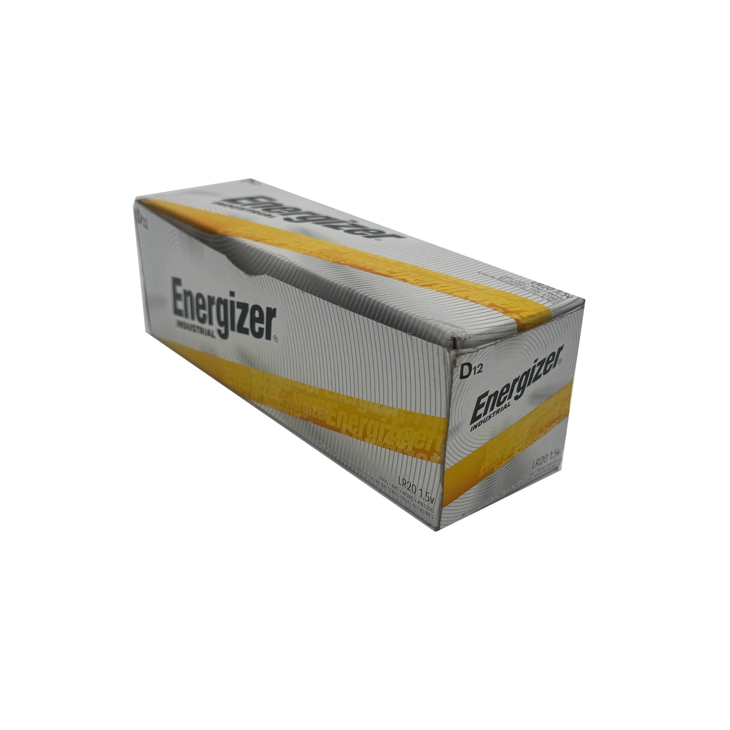 Energizer Industrial D Cell Alkaline Batteries EN95 12 pack box