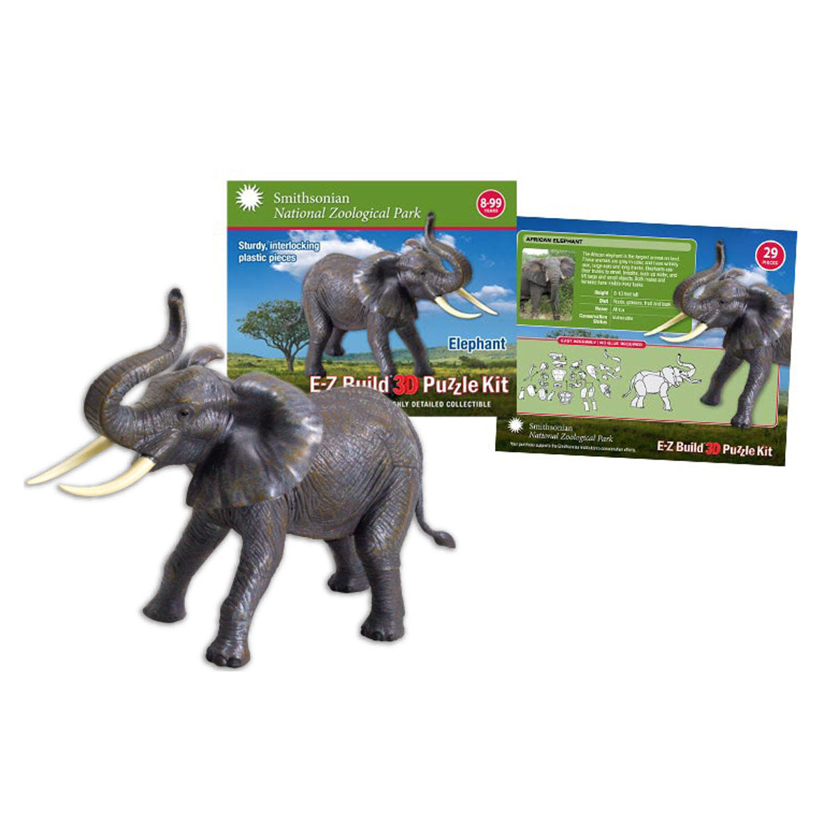 WowToyz® - Smithsonian E-Z Build Elephant 3D Puzzle Kit – Pilots