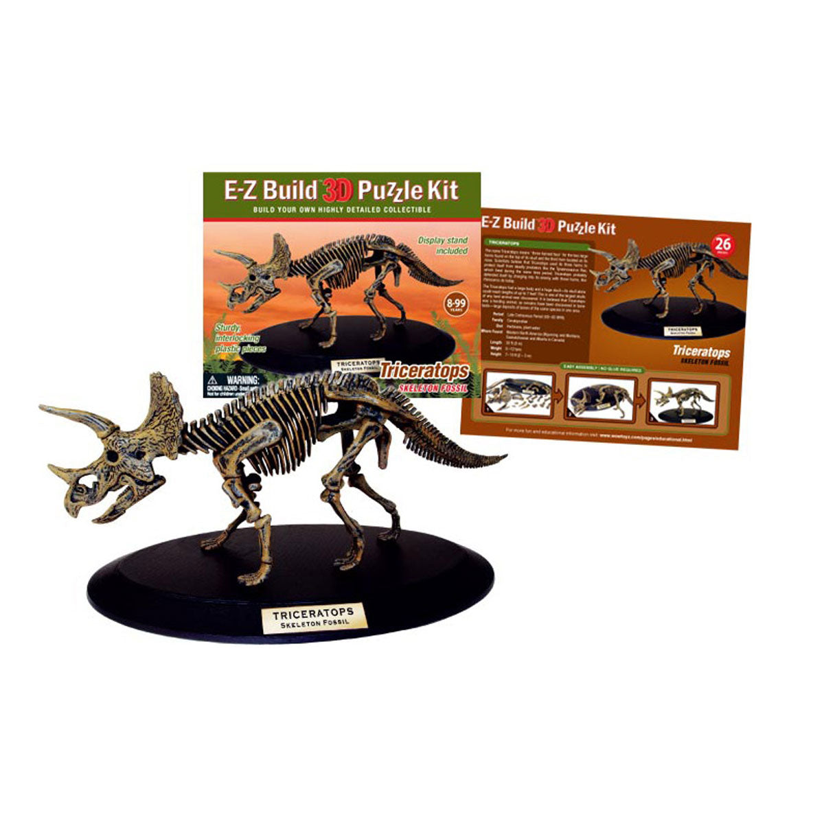 WowToyz® - E-Z Build™ 3D Puzzle Kit Triceratops Skeleton