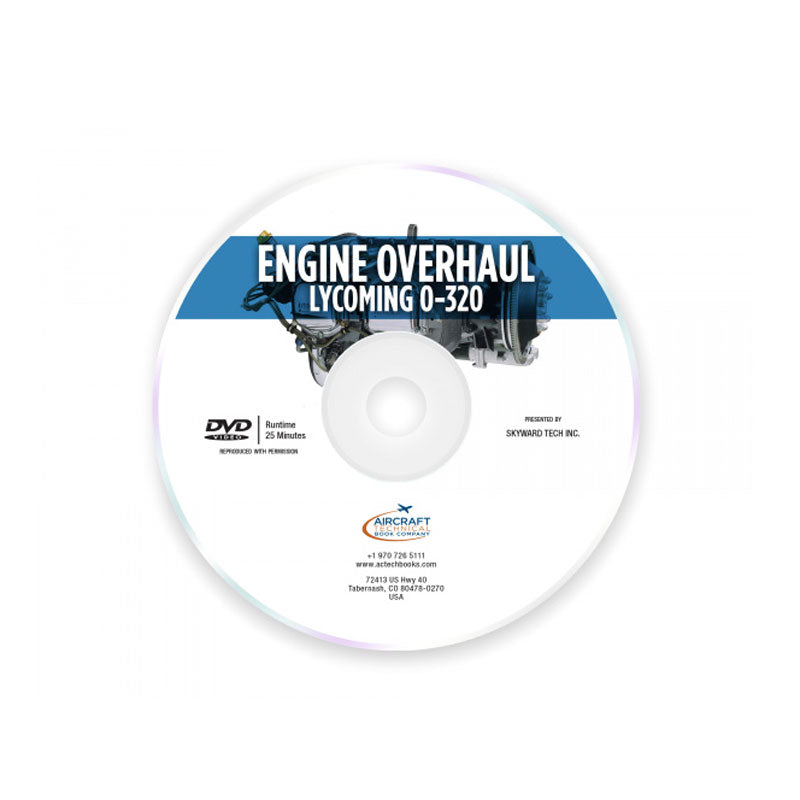 Lycoming O-320 Engine Overhaul DVD demonstrating aircraft engine teardown, assembly, and overhaul procedures