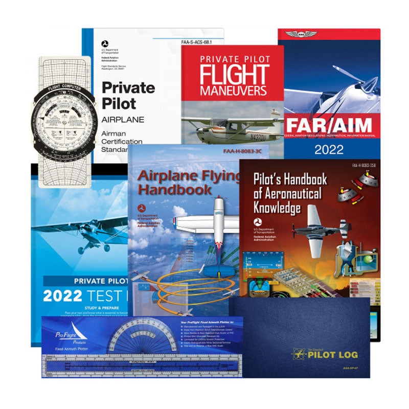 FAA Private Pilot Training Kit for student pilot ground school and flight training
