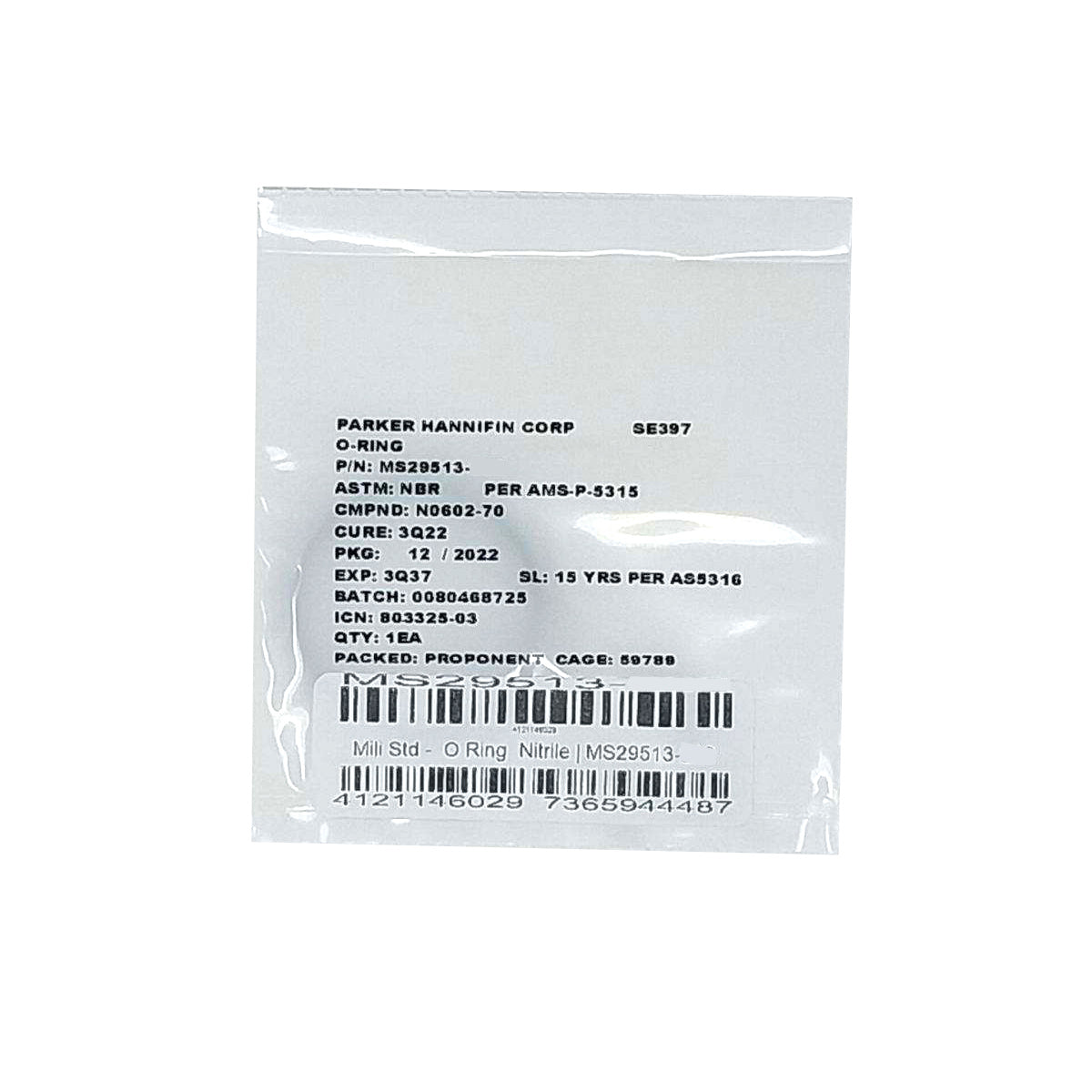 Military Standard - O-Ring Nitrile 70 | MS29513-335