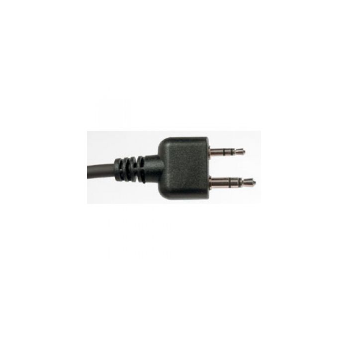 Dual-pin connector, specifically the PA-1160AI/S headset plug for Icom handheld radios.