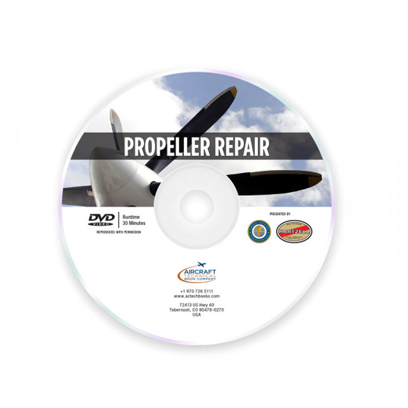 Propeller Repair DVD filmed at an FAA-certificated propeller repair station with Hartzell technical supervision