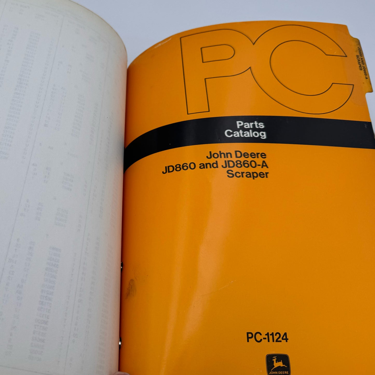 John Deere - Parts Manual Binder | PC-831, PC-824, PC-984, PC-977, and more