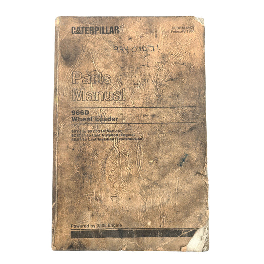 Caterpillar CAT 966D Wheel Loader Parts Manual | SEBP1318-02
