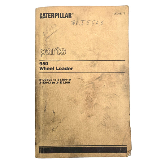 Caterpillar CAT 950 Wheel Loader Parts Manual | UEG0877S