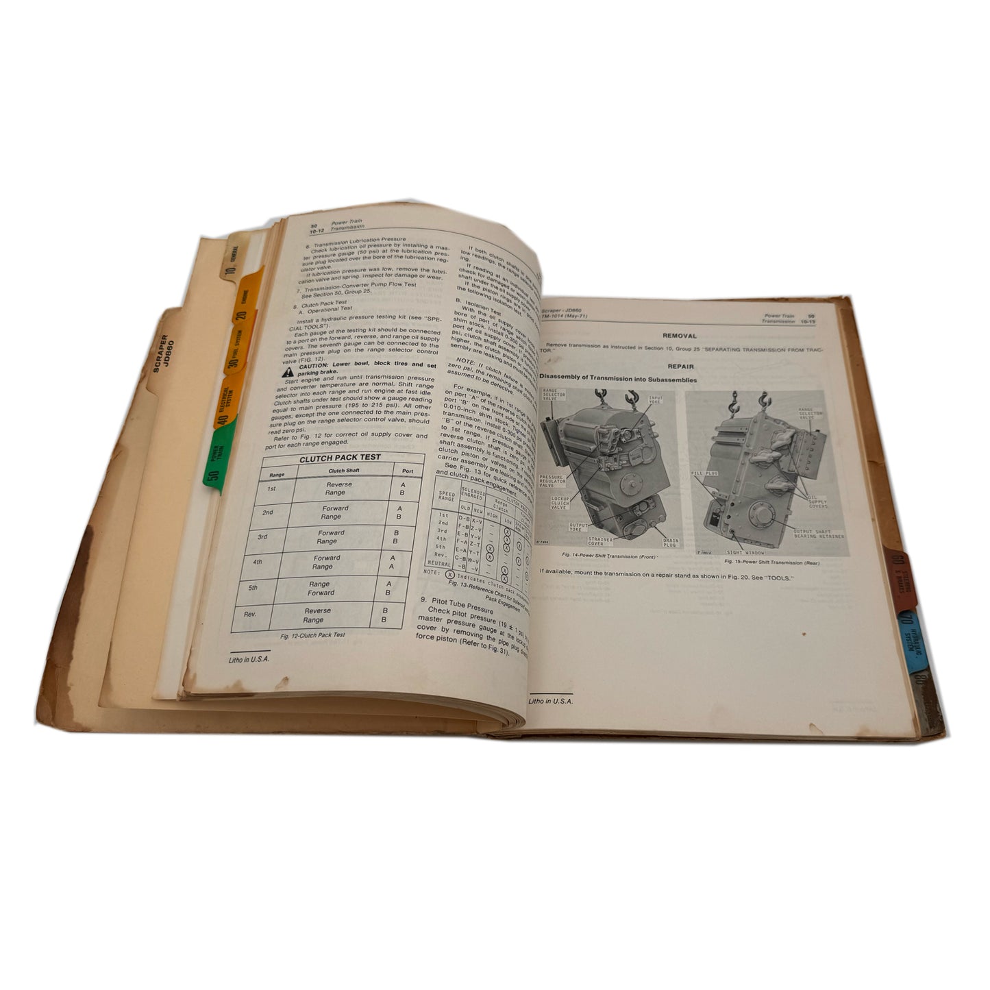 John Deere JD860 Scraper Technical Service Manual | TM-1014