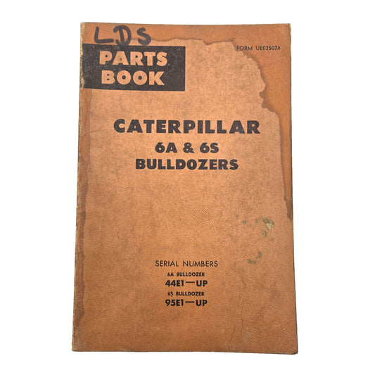 CAT CATERPILLAR No. 6A & 6S Bulldozers Parts Manuals 44E1-UP 95E1-UP