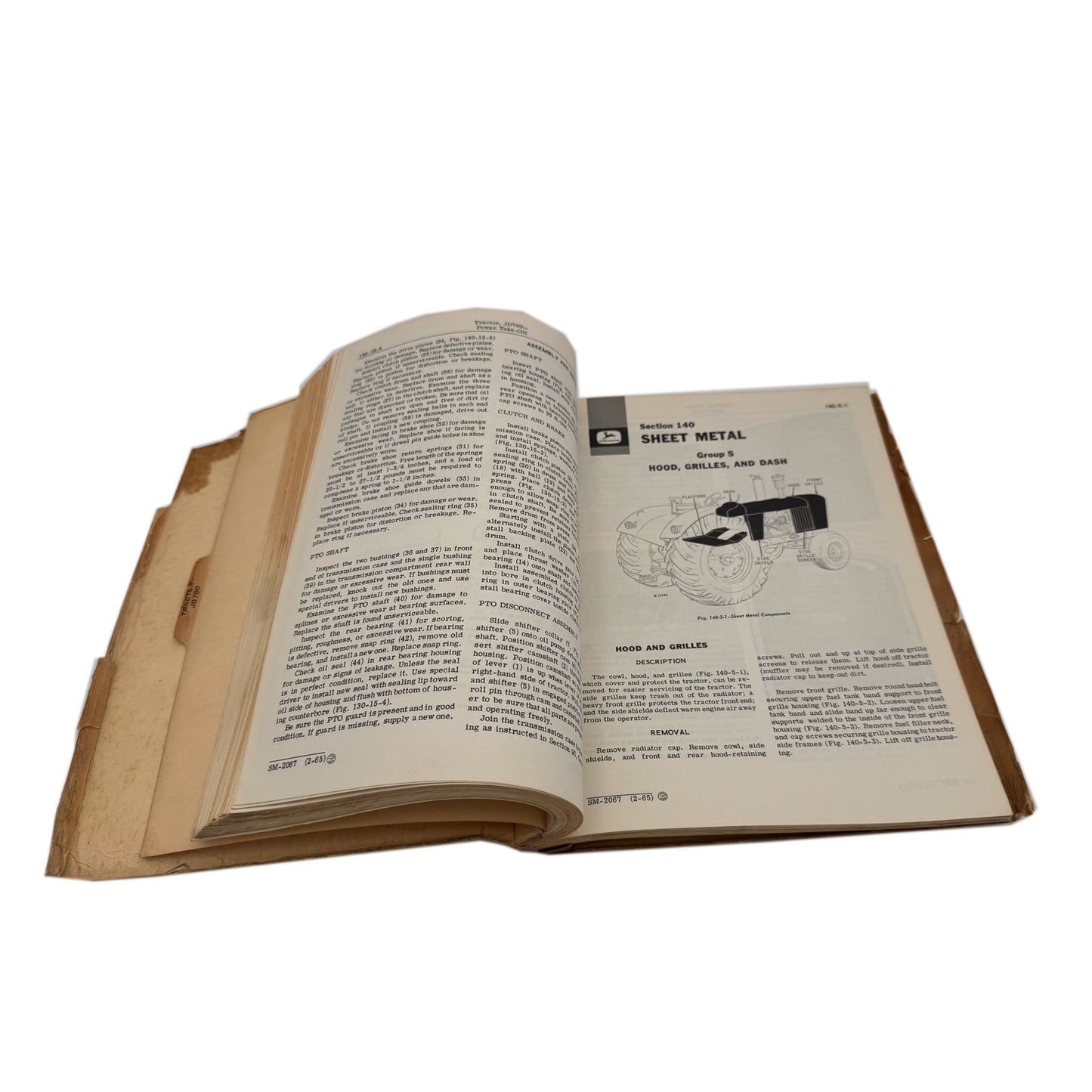 John Deere JD-700 Tractor Technical Service Shop Repair Manual | SM-2067