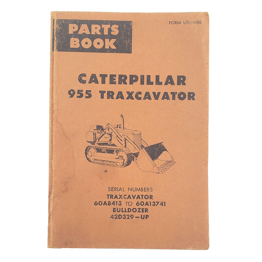Cat Caterpillar 955 Traxcavator 60A8413-60A13741 42D329-Up Parts Book Catalog