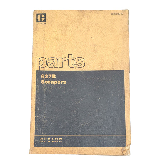 Cat Caterpillar 627B Scrapers 37V1 to 37V636 38V1-38V871 Parts Book Manual Catalog