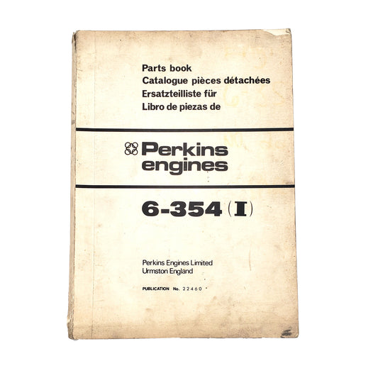 Perkins Engines 6-354(I) No. 22460 Parts Manual Book