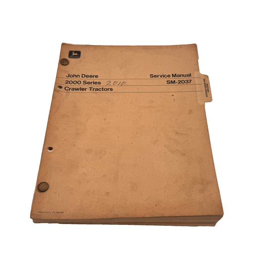 John Deere 2000 Series Crawler Tractor Service Manual | SM-2037