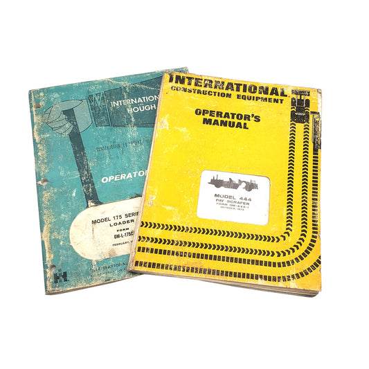 International Hough Operations Manual and LOT OF 2 - Model 175 & 444