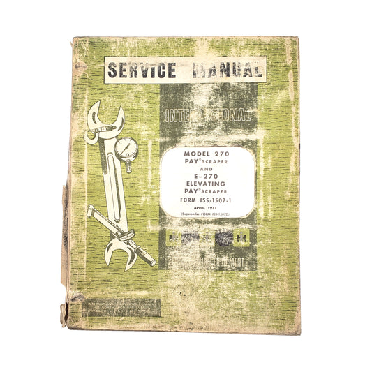 International Harvester Model 270 Pay Scraper & E-270 Elevating Pay Scraper | Front