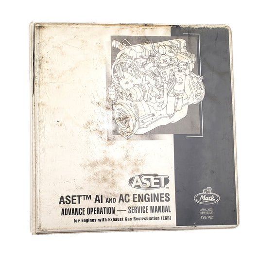 Mack ASET AI and AC Engines with EGR Advance Operation Service Manual TS87702 | Cover Binder