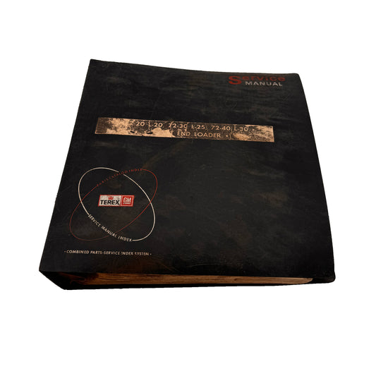 Terex GM L-20 L-25 L-30 Front End Loader Service Manual