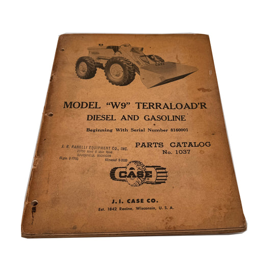Case W9 Terraload'r Diesel And Gasoline Parts Catalog Manual | 1037