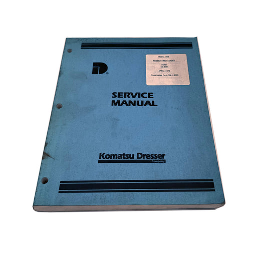 Komatsu Dresser 80B Rubber Tired Loader Shop Service Repair Manual | SM-80B