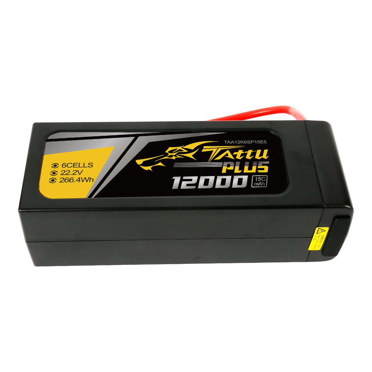 Tattu 12000mAh 6S LiPo Battery – Top Down Label View