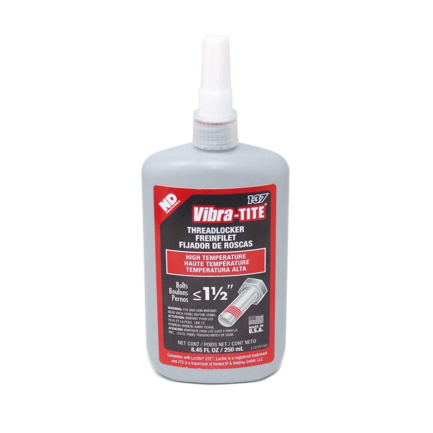 Vibra-Tite - 137 High Temp/High Strength Threadlocker 250 mL