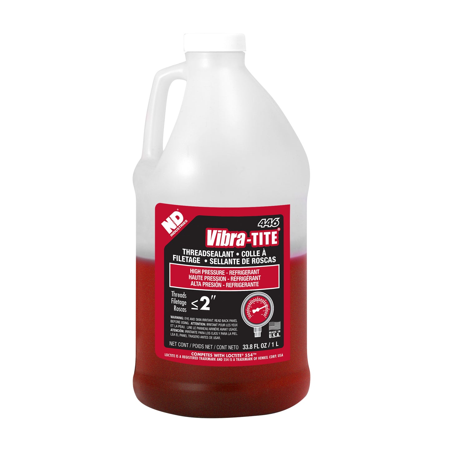 Vibra-Tite - 446 Refridgerant Sealant - High Pressure Thread Sealant, 1L