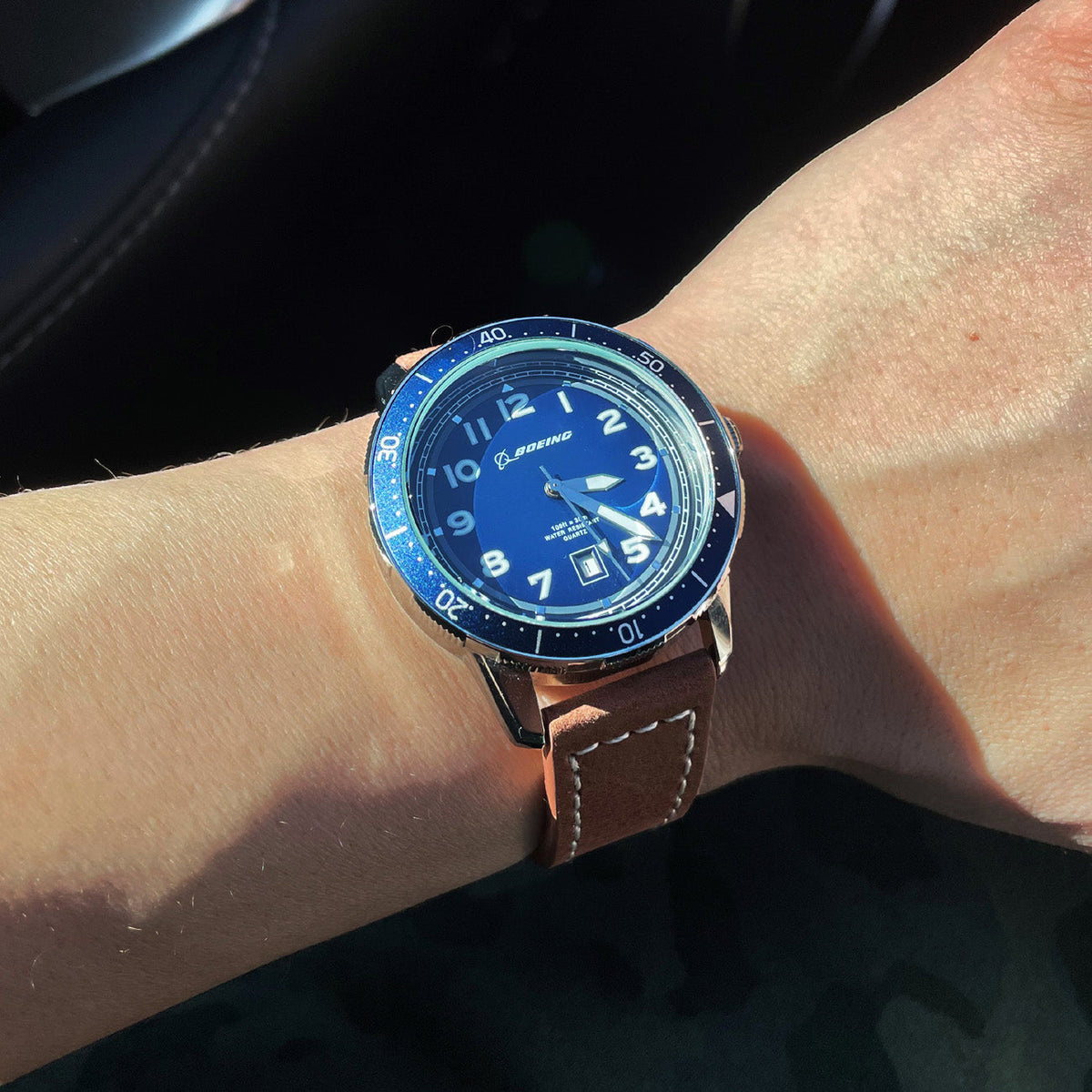 Boeing Brown Leather Watch - alternate view 3