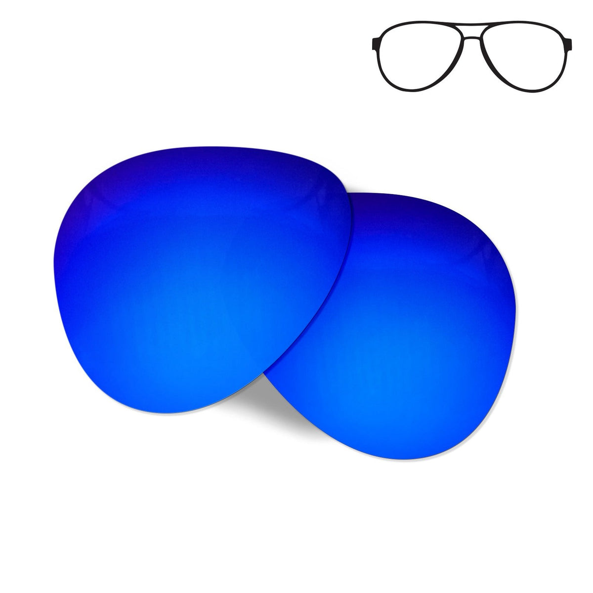 Flying Eyes Cooper Aviator replacement lenses, standard mirrored sapphire