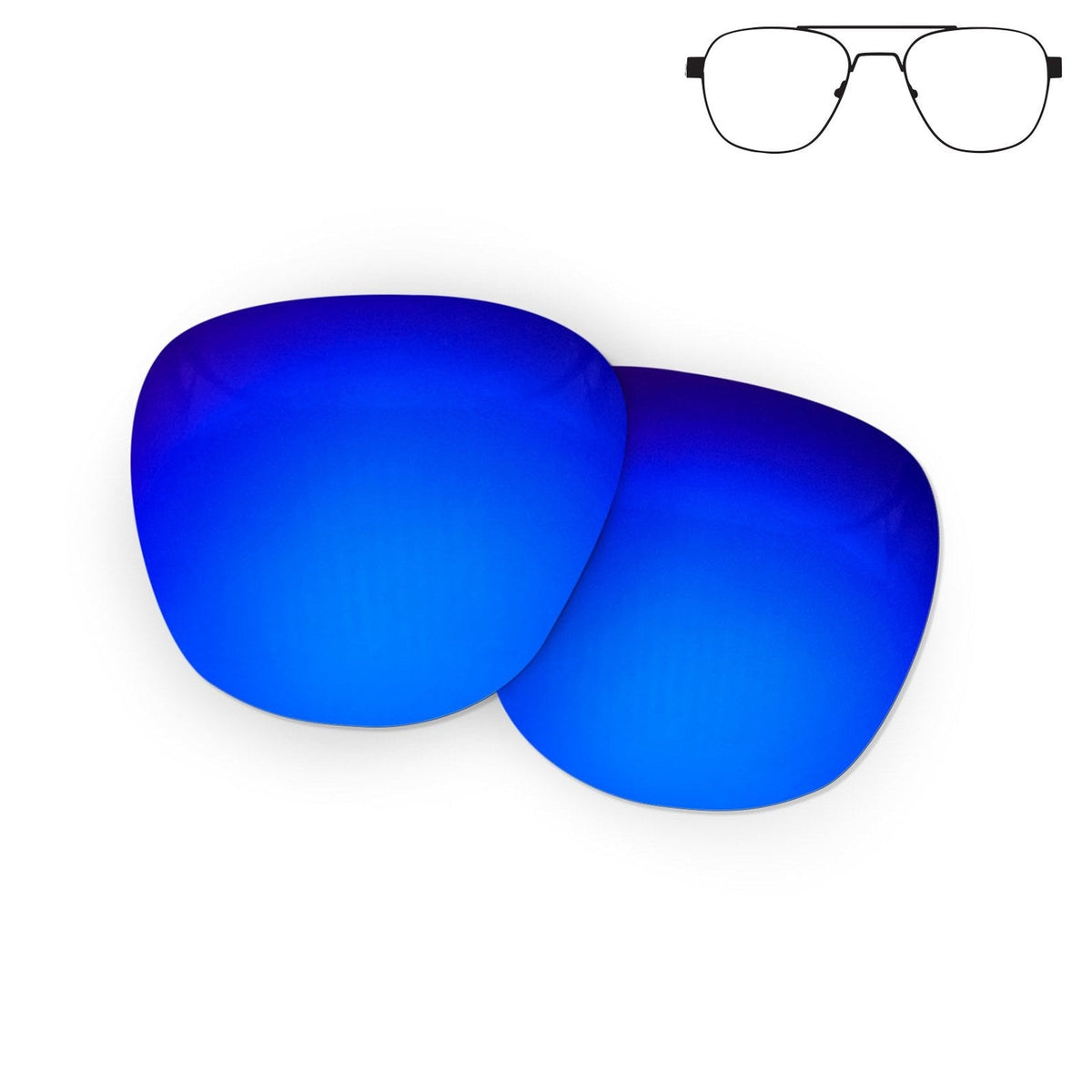 Flying Eyes Peregrine Titanium replacement lens - narrow frame mirrored sapphire