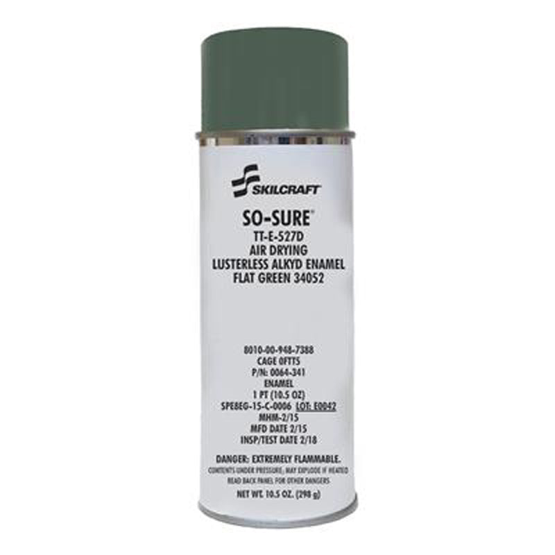 So-Sure® - TT-E-527 Air Drying Lusterless Alkyd Enamel Paint 10.5oz Aerosol Can
