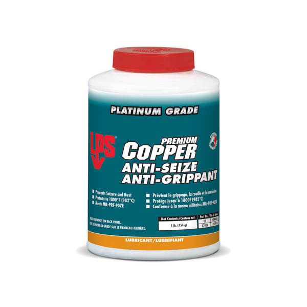 LPS® Copper Anti‑Seize – Front Label of 1 lb Jar | Premium Copper-Based Lubricant in old packaging