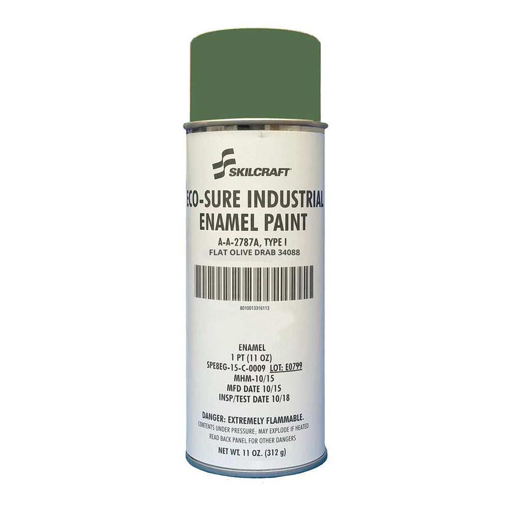 Eco-Sure® - A-A-2787 Flat Olive Drab 34088 Spray Paint 11oz